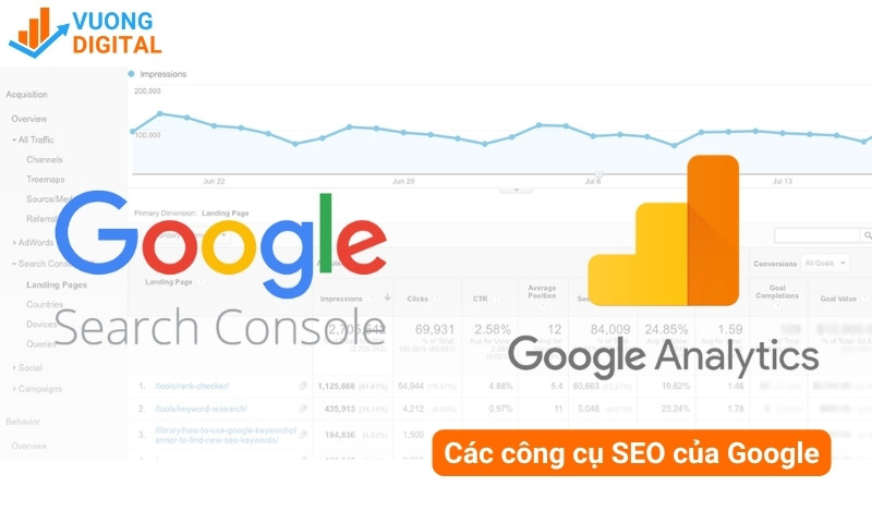 các công cụ seo của google