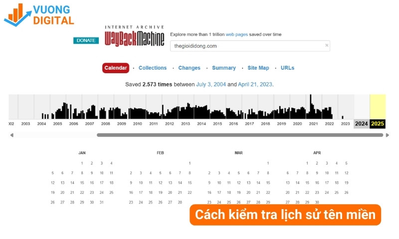 cách kiểm tra lịch sử tên miền